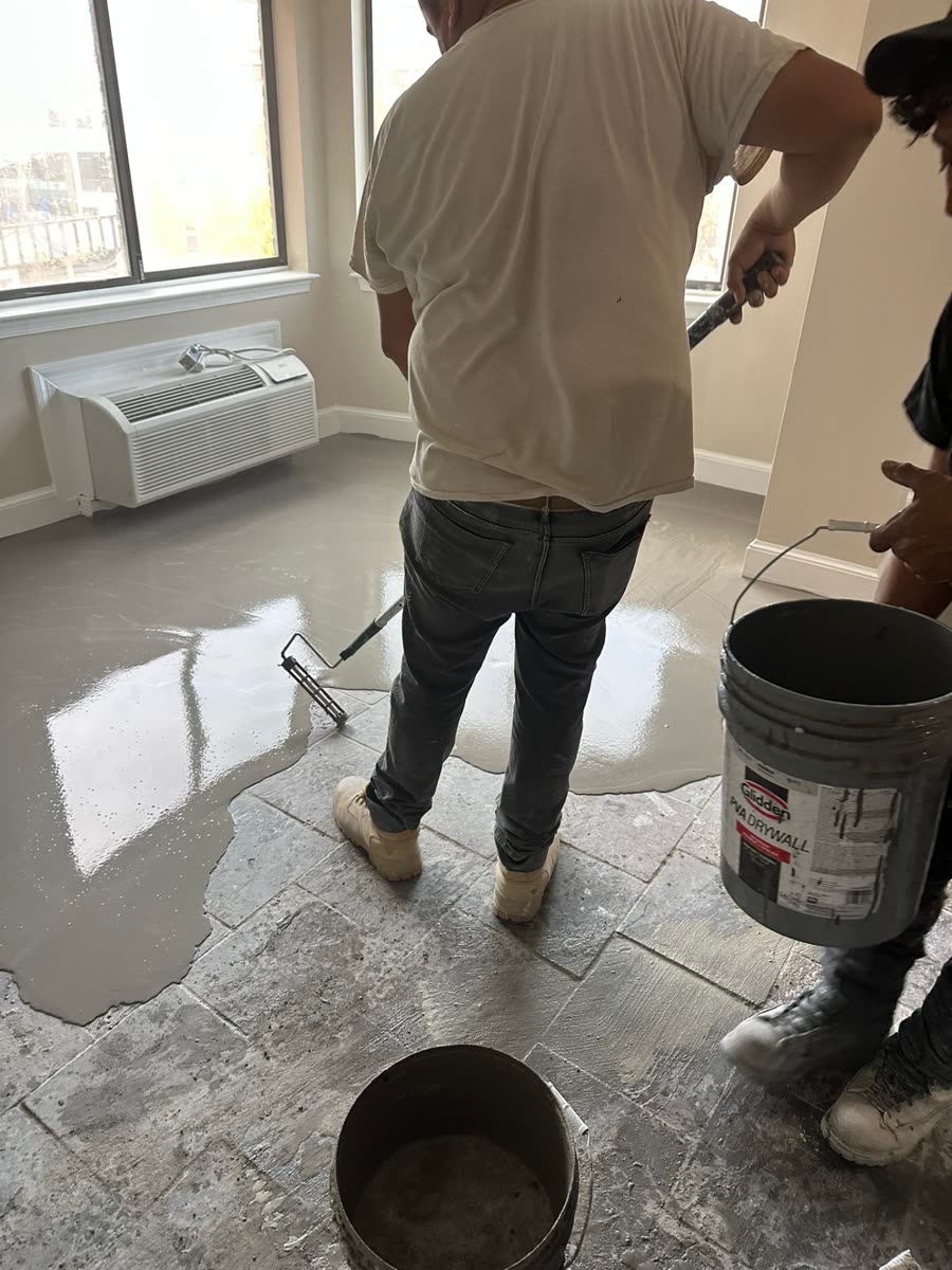 Floor leveling and prep work