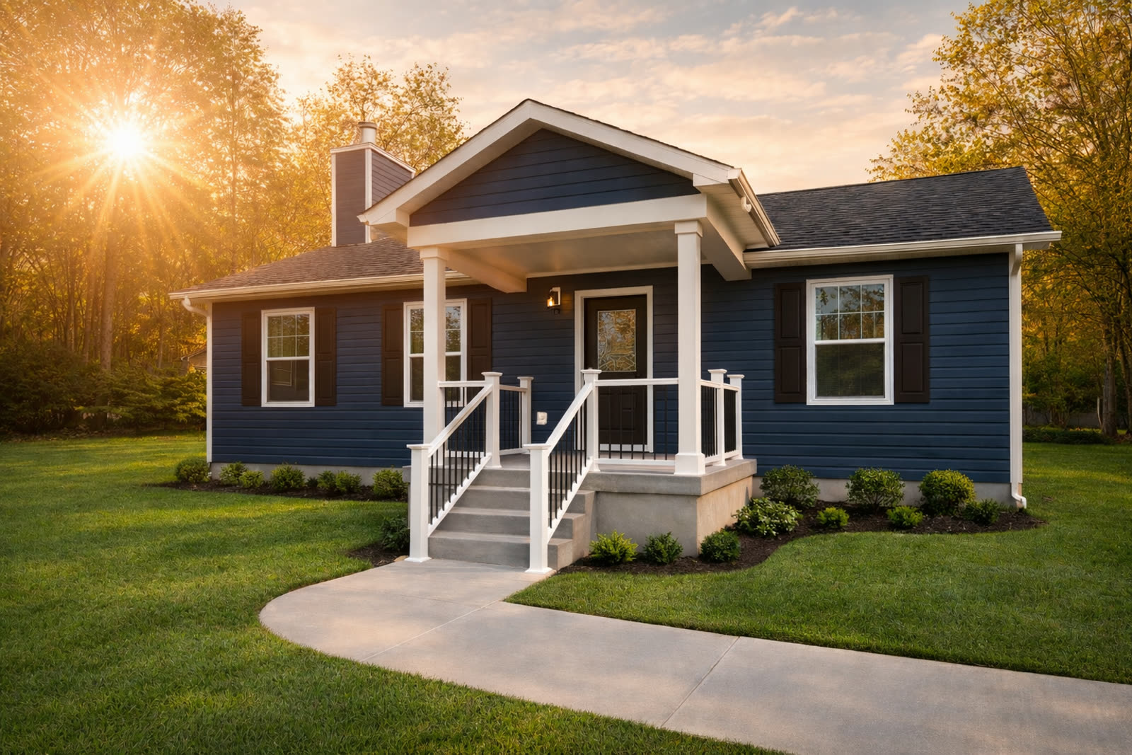 Modern luxury home built by Adam's General Construction